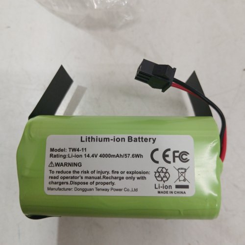 LITHIUM-ION BATTERY REPLACEMENT FOR SELECT ROBOT VACUUM MODELS - 14.4 V 4000 MAH 57.6WH - GREEN (MODEL: TW4-11) image 3