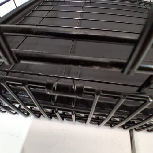 AMAZON BASICS FOLDABLE DOUBLE-DOOR METAL WIRE DOG CRATE - 24" X 20.5" X 18" - BLACK image 5