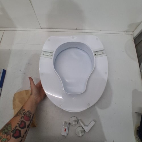 BIOS LIVING 2" RAISED TOILET SEAT WITH LID - WHITE (MODEL: 59056L) image 3