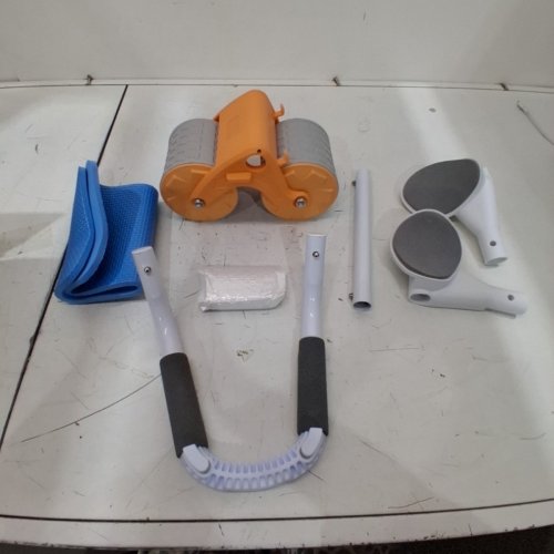 AUTOMATIC REBOUND AB ROLLER WHEEL WITH KNEE MAT - ORANGE/BLUE image 2