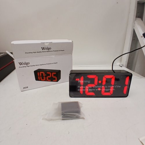 WELGO DIGITAL ALARM CLOCK - BLACK (MODEL: XCR) image 4