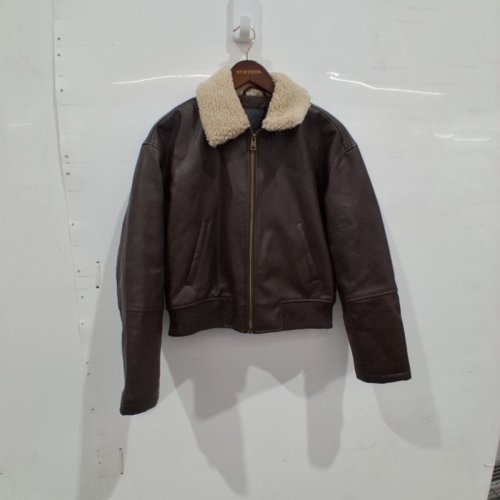 WOMENS LEVI STRAUSS SHERPA COLLAR JACKET - SMALL - BROWN image 2