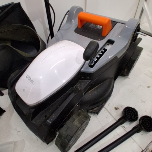 LITHELI CORDLESS LAWN MOWER WITH ADJUSTABLE HEIGHT - 16" - 20V - WHITE/GREY (MODEL: EGT010185) image 5