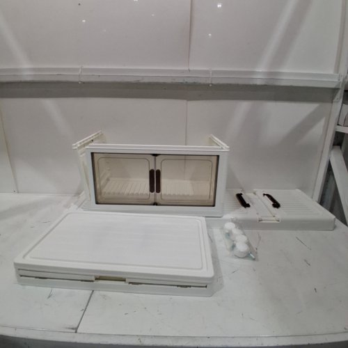 SONGMICS 4-TIER STORAGE ORGANIZER - 48QT - WHITE (MODEL: RLB450WZ01) image 3
