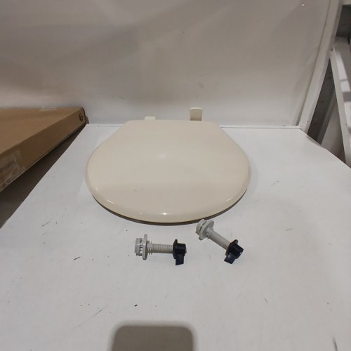 BEMIS ECONOMY PLASTIC ROUND TOILET SEAT - 16.5" - BONE (MODEL: 730SLEC-006) image 2