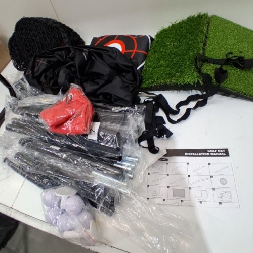 MOKO GOLF NET WITH TARGETS FOR BACKYARD GARAGE INDOOR - 10FT X 7FT - BLACK image 3