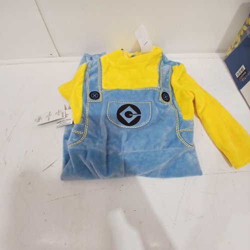 2PC TODDLER DISGUISE BOB MINIONS COSTUME - 12-18 MONTHS - YELLOW/BLUE (STYLE: 119079S) image 2