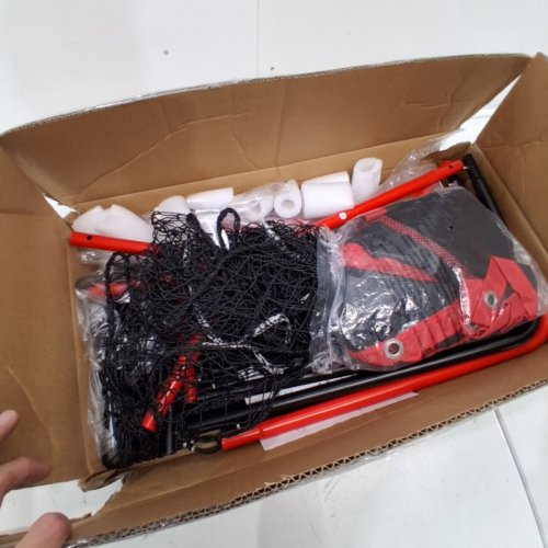 BASEBALL AND SOFTBALL REBOUNDER NET - 3FT X 4.5FT, 2-IN-1 SWITCH HITTER PITCH TRAINER - BLACK/RED (MODEL: PDYHTW002) image 3