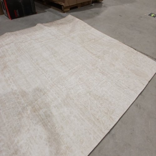 EXTRA LARGE MACHINE WASHABLE LIVING ROOM AREA RUG - 9FT X 12FT - NEUTRAL BEIGE, LIGHT PATTERN image 3