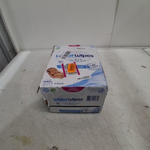 9PK WATERWIPES SENSITIVE + NEWBORN BABY WIPES - UNSCENTED (540 TOTAL) image 2