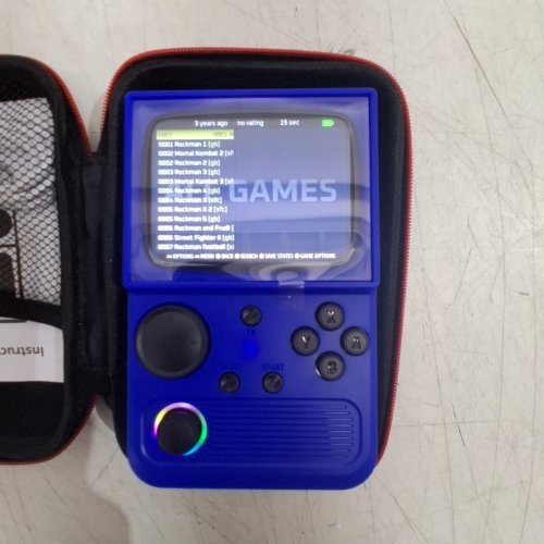 RETRO TV STYLE GAMING HANDHELD CONSOLE WITH 18543 GAMES & RGB LIGHT- 64GB - BLUE (MODEL: R36T) image 2