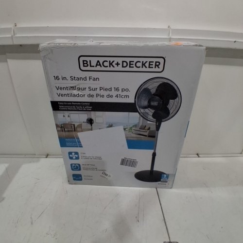 BLACK + DECKER STAND FAN WITH REMOTE - 16" DIAMETER - BLACK (MODEL: BFSR16B-01) image 5
