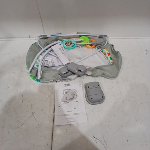 BRIGHT STARTS BABY BOUNCER SOOTHING VIBRATIONS INFANT SEAT - 0-6 MONTHS UP TO 20LBS - SAFARI FUN (MODEL: ‎12204) image 2