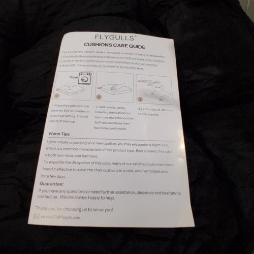 FLYGULLS HANGING RELAX CHAIR PAD - 47.2" - 35.4" - BLACK image 3