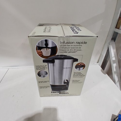 HAMILTON BEACH COFFEE URN - 45 CUP CAPACITY - STAINLESS STEEL (MODEL: 40515CR) image 6