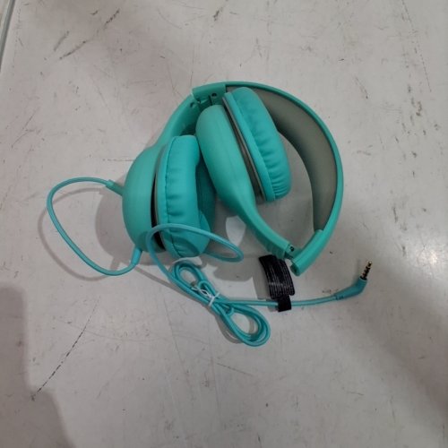 KIDS MPOW CH6 PRO WIRED OVER-EAR HEADPHONES WITH 85DB/94DB VOLUME LIMITER AND IN-LINE MIC - GREEN/GREY (MODEL: BH297B) image 2
