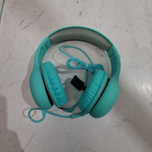 KIDS MPOW CH6 PRO WIRED OVER-EAR HEADPHONES WITH 85DB/94DB VOLUME LIMITER AND IN-LINE MIC - GREEN/GREY (MODEL: BH297B) image 3