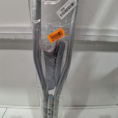 2PK BIOS ADJUSTABLE ALUMINUM CRUTCHES - ADULT LG, FOR 5'5" - 6'6" - GREY (MODEL: 56035) image 3