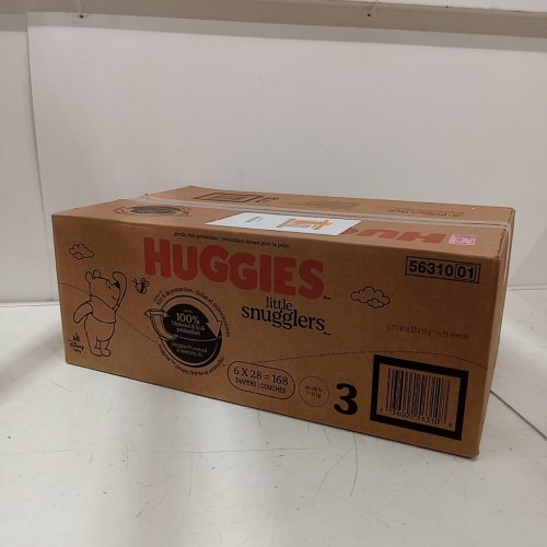 168PK HUGGIES LITTLE SNUGGLERS BABY DIAPERS - SIZE 3 - WINNIE THE POOH image 2