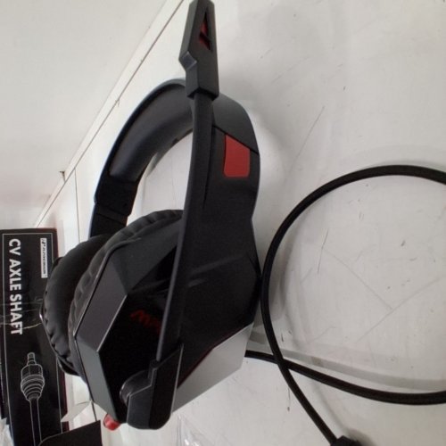 MPOW EG10 WIRED GAMING HEADSET WITH SURROUND SOUND - IN-LINE VOLUME & MIC CONTROL - LIGHT UP - BLACK/RED (MODEL: MPBH414AR) image 3