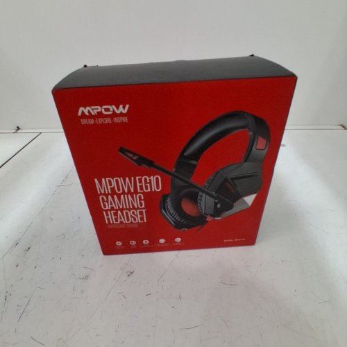 MPOW EG10 WIRED GAMING HEADSET WITH SURROUND SOUND - IN-LINE VOLUME & MIC CONTROL - LIGHT UP - BLACK/RED (MODEL: MPBH414AR) image 4