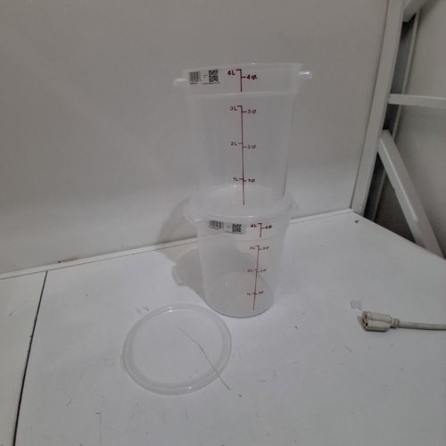 2PK CAMBRO FOOD STORAGE CONTAINERS WITRH LIDS - 4 QT/ 4 L - CLEAR(MODEL:4RPP2PKB190) image 3
