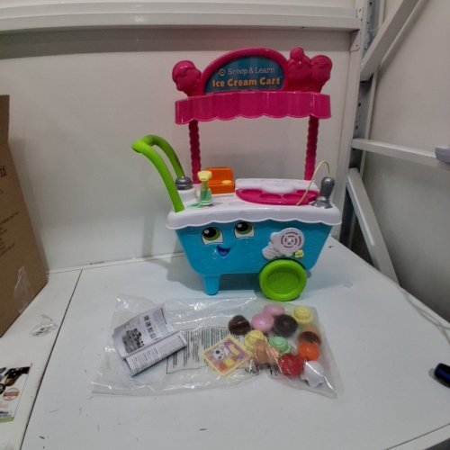 LEAPFROG SCOOP AND LEARN PLASTIC ICE CREAM CART - BLUE/PINK/WHITE (MODEL: 80-600700) image 3