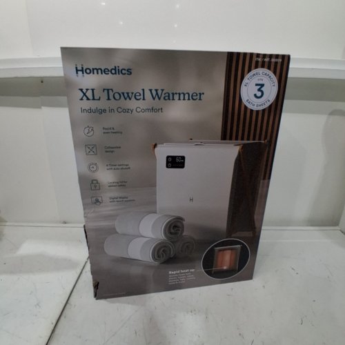 HOMEDICS COLLAPSIBLE XL TOWEL, BLANKET, SOCK WARMER, LUXE SPA EDITION - WHITE (MODEL: 3333019)) image 3