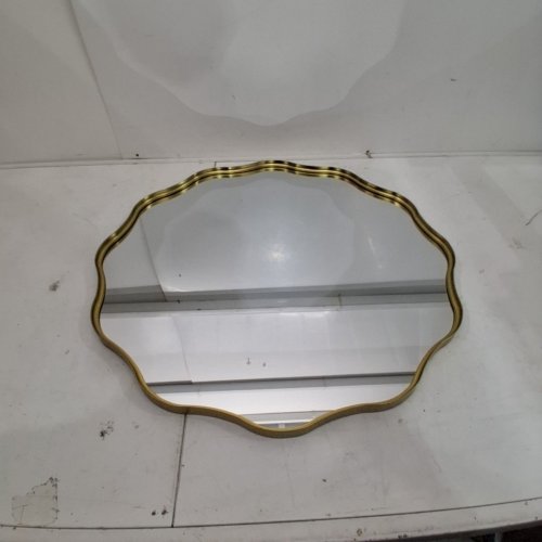 SCALLOPED WAVY CIRCLE WALL MIRROR - 24" - GOLD (MODEL:H-HBBLYJ-2424) image 3