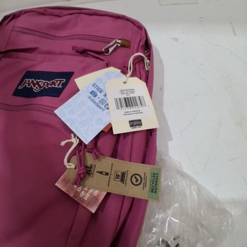 UNISEX JANSPORT COOL STUDENT ADJUSTABLE BACKPACK WITH WATER BOTTLE POCKET - 34 L - HOLDS 15.6" LAPTOPS - MAUVE HAZE image 4