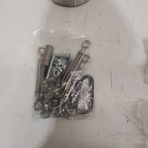 6PK HANNGER LONG GROUND ANCHORS KIT WITH 3/16" GALVANIZED CABLE & TURNBUCKLES/SNAP HOOKS - 30" - BLACK image 7