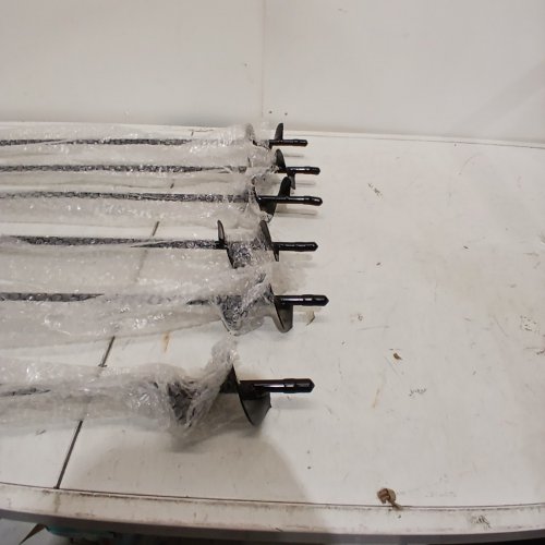 6PK HANNGER LONG GROUND ANCHORS KIT WITH 3/16" GALVANIZED CABLE & TURNBUCKLES/SNAP HOOKS - 30" - BLACK image 9