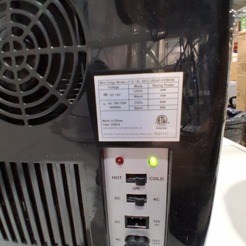 KIKIHOUSE 15L MINI FRIDGE WITH LED DOOR - BLACK (MODEL: JY-E-15L) image 3