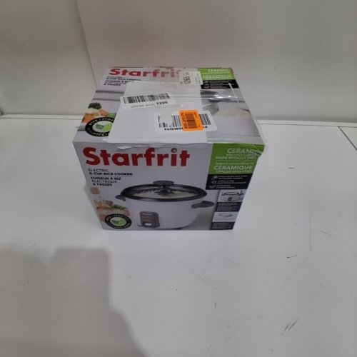 STARFRIT ELECTRIC RICE COOKER - 6 CUP CAPACITY - WHITE (MODEL: 024734) image 5