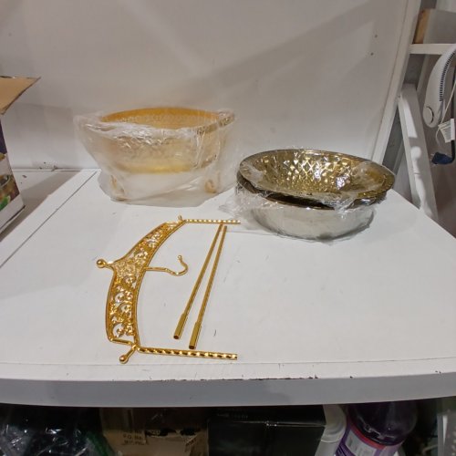 BUFFET FOOD WARMER HOT POT WARMER - 4.5L - GOLD-TONE image 2