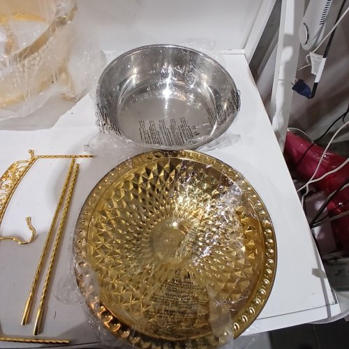 BUFFET FOOD WARMER HOT POT WARMER - 4.5L - GOLD-TONE image 3