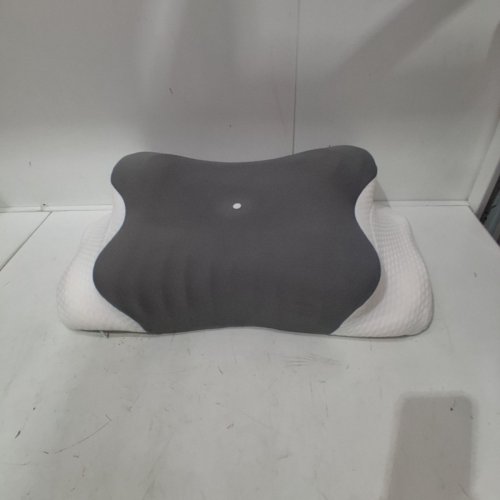 MISSCOZY 2-IN-1 MEMORY FOAM CERVICAL NECK PILLOW - GREY/WHITE image 2