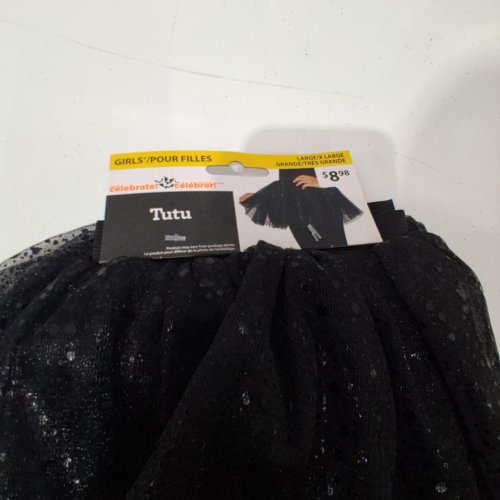 GIRL'S WAY TO CELEBRATE! SEQUIN TUTU - LARGE/EXTRA LARGE - BLACK image 3