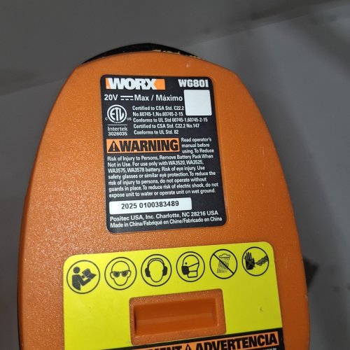 WORX 2-IN-1 CORDLESS SHRUB / GRASS SHEAR WITH 4" AND 8" BLADES (MODEL: WG801) image 6