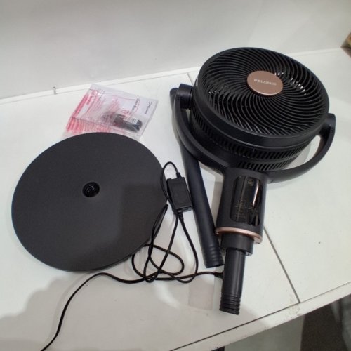 PELONIS SMART STANDING PEDESTAL FAN - COMPATIBLE WITH ALEXA AND GOOGLE - 9-SPEED/42.52" - BLACK - (MODEL: PSFAS10W7ALG) image 3