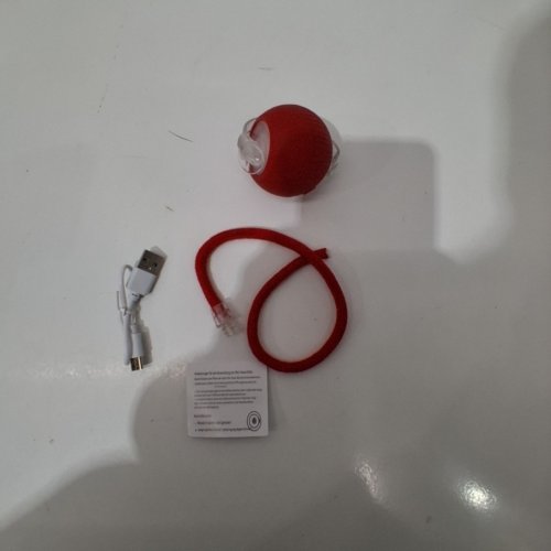 INTERACTIVE CAT TOY WITH MOTORIZED BALL AND STRING - GREY (MODEL: P02) image 3
