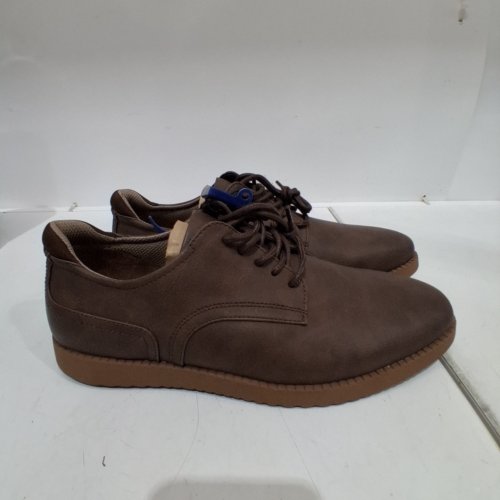 MEN'S DR. SCHOLLS SYNC FLEC PXFORD LACE UP SHOE - SIZE 9 - BROWN FAUX LEATHER image 2