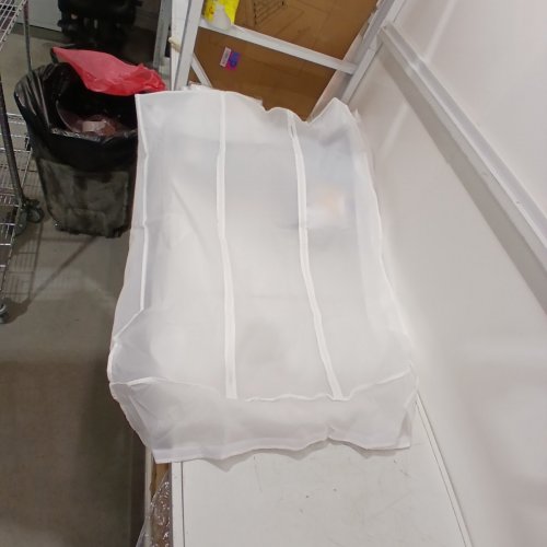 WATERPROOF CLOTHES STORAGE BAG WITH ZIPPER OPENING - 39" X 19.5" - WHITE image 2