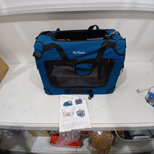 PETMASION COLLAPSIBLE SOFT SIDED XL CAT CARRIER - 23" X 15" X 16.5" - BLUE (MODEL: PCML-0822) image 3