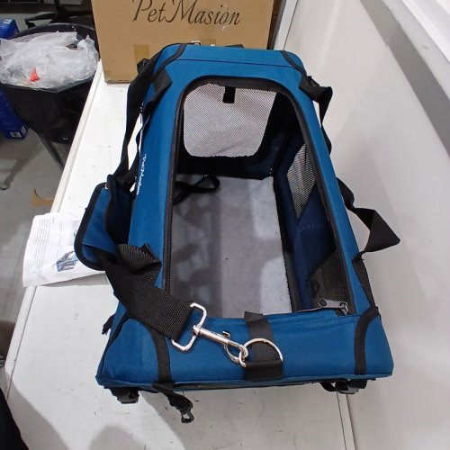 PETMASION COLLAPSIBLE SOFT SIDED XL CAT CARRIER - 23" X 15" X 16.5" - BLUE (MODEL: PCML-0822) image 4