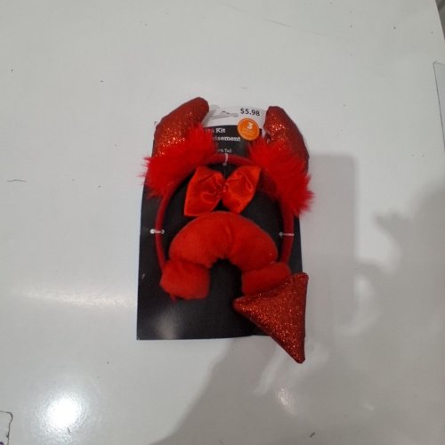 3PC GIRL'S DEVIL DRESS UP KIT - OSFM - RED (ITEM: WMCA18004-B) image 2