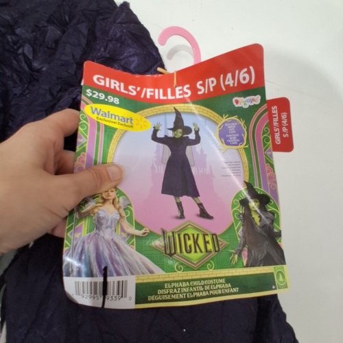 3PC GIRLS DISGUISE WICKED ELPHABA DELUXE COSTUME - SMALL 4/6 - PURPLE image 3