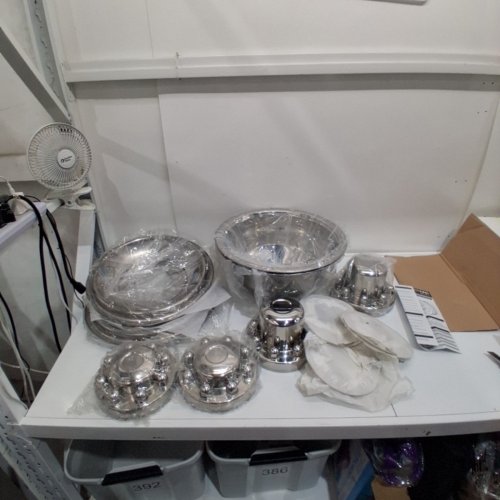 4PC LIFE INFINITY POLISHED STAINLESS STEEL DUALLY WHEEL SIMULATORS - 16" - FITS VARIOUS TRUCKS/VANS/RVS - SILVER(MODEL: WX-C16F80) image 2