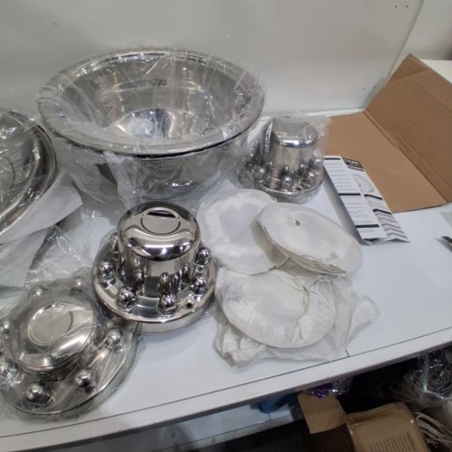 4PC LIFE INFINITY POLISHED STAINLESS STEEL DUALLY WHEEL SIMULATORS - 16" - FITS VARIOUS TRUCKS/VANS/RVS - SILVER(MODEL: WX-C16F80) image 4