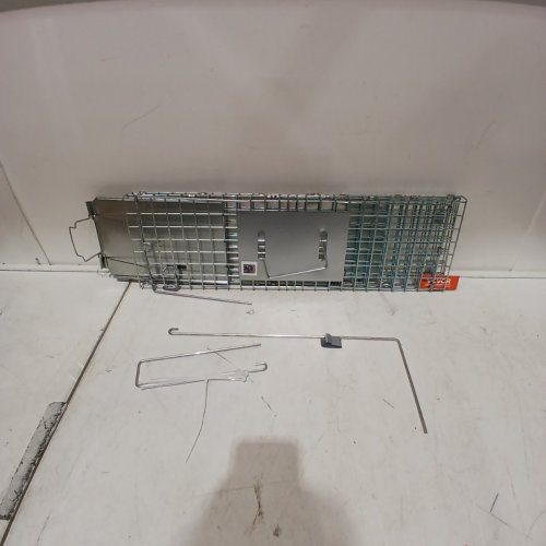 HUMANE ANIMAL TRAP - GALVANIZED IRON - 24" X 8" X 8" - SILVER (MODEL: LB-18) image 2